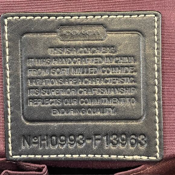 Coach, VTG Black Pebbled Leather Dome Satchel #H0993-F13963 - Picture 6 of 9